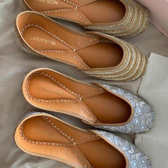 Silver Juttis - Indian dress shoes/flats - Picture 3 of 9